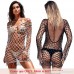 Romacci Women Hollow Fishnet Cover Ups See-Through Pearls Open Back Boho Beach Bikini Covers Black B07H9FHQKM